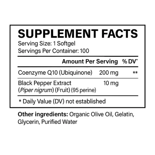 CoQ10 with Black Pepper Extract Capsules - Image 2
