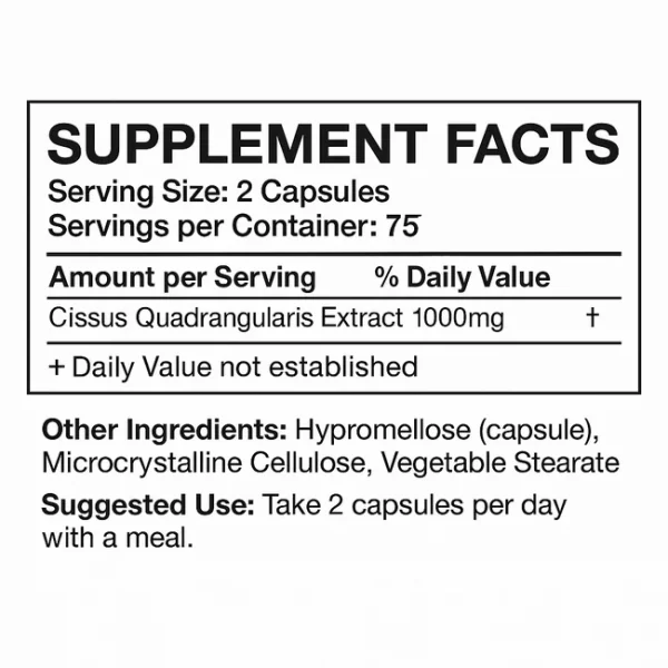 Cissus Quadrangularis Extract Capsules - Image 2