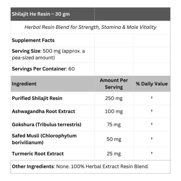 Shilajit He Resin – 30 gm - Image 2