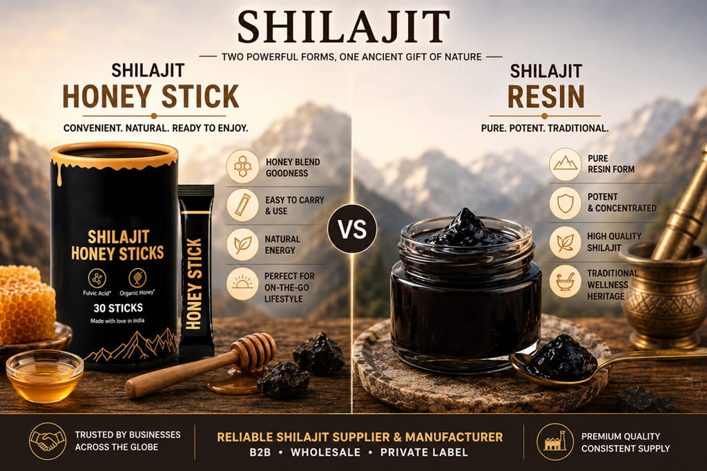 Shilajit Honey Stick vs Shilajit Resin